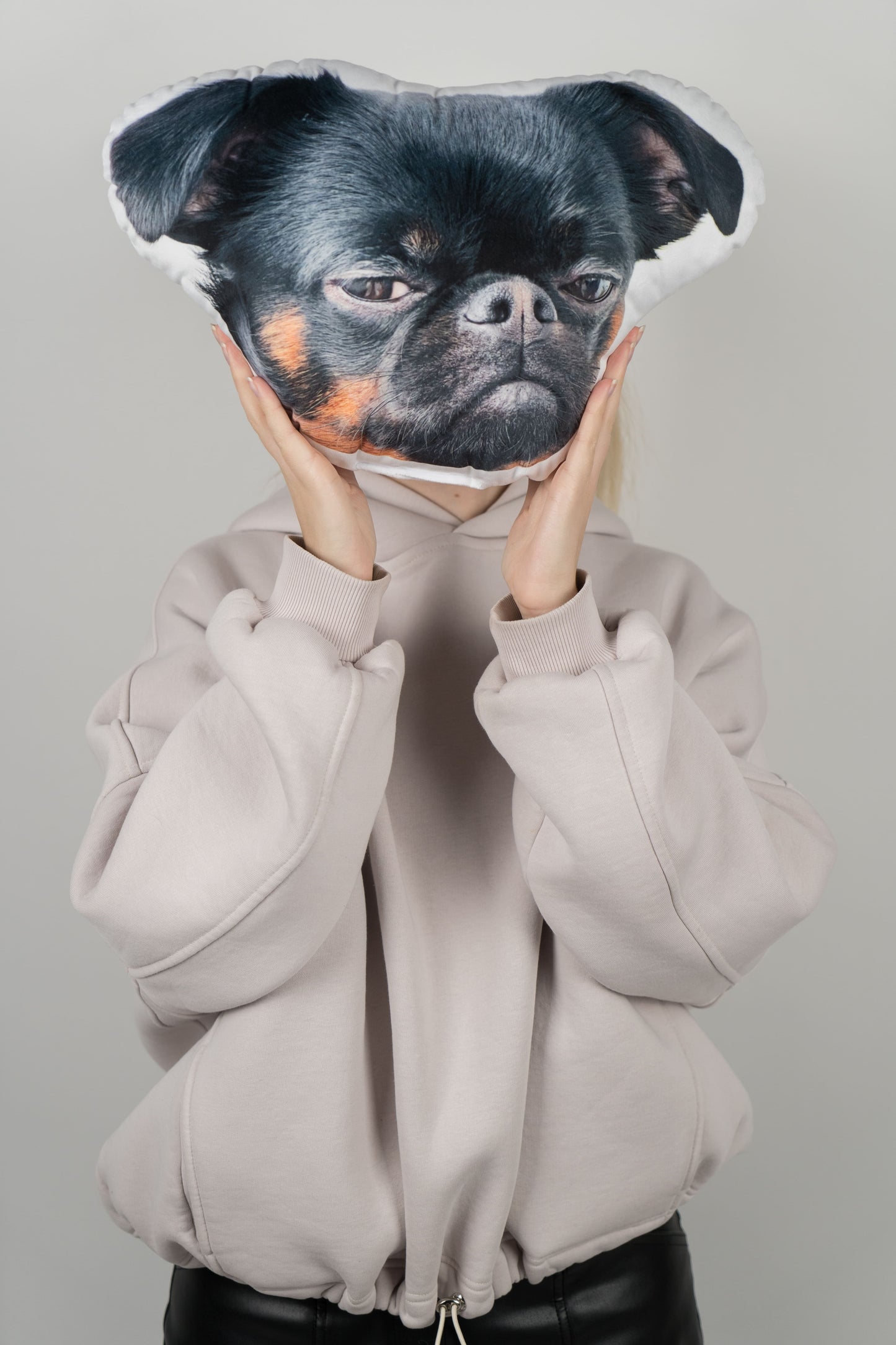 Charlie Griffon Head-Shaped Pillow