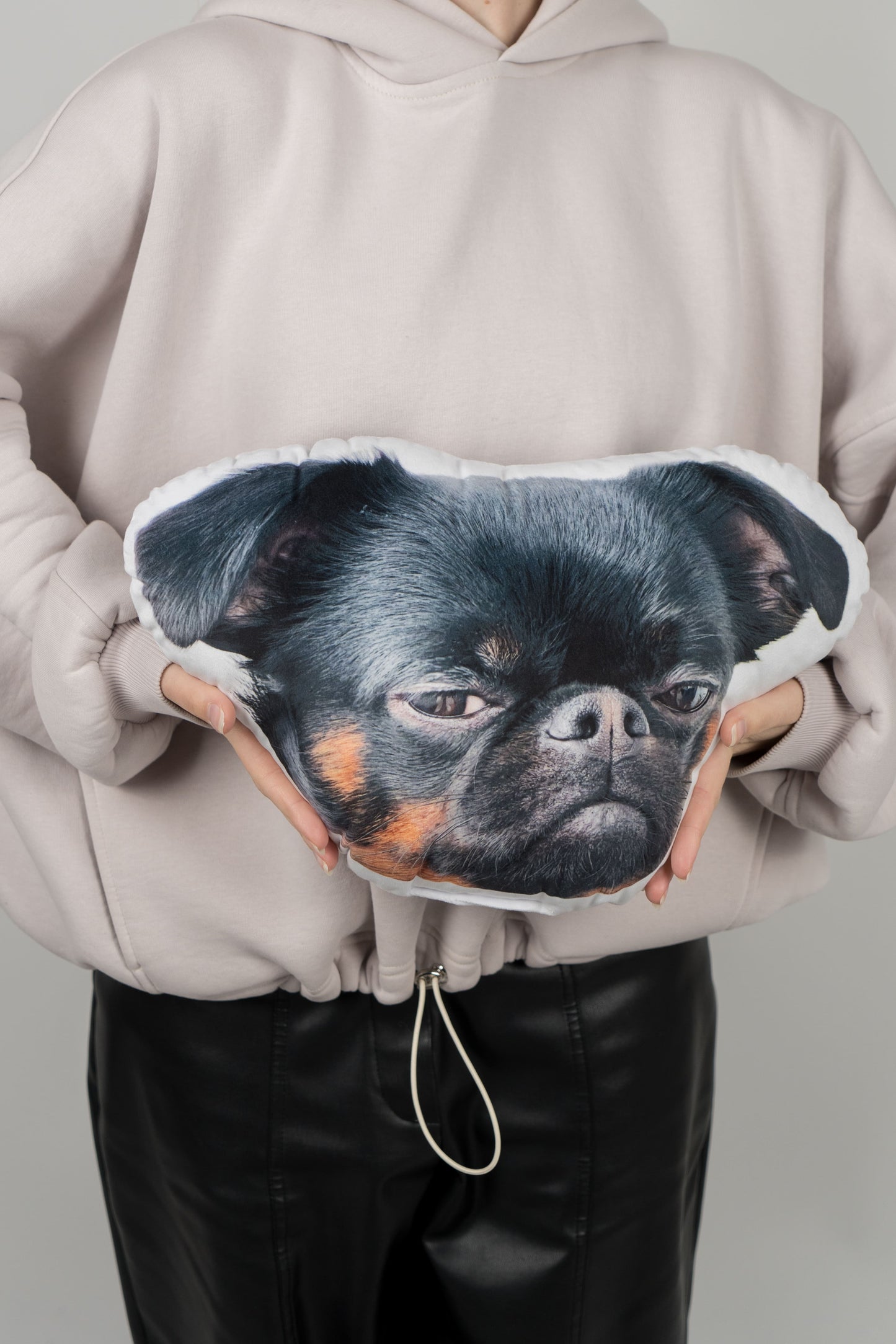 Charlie Griffon Head-Shaped Pillow
