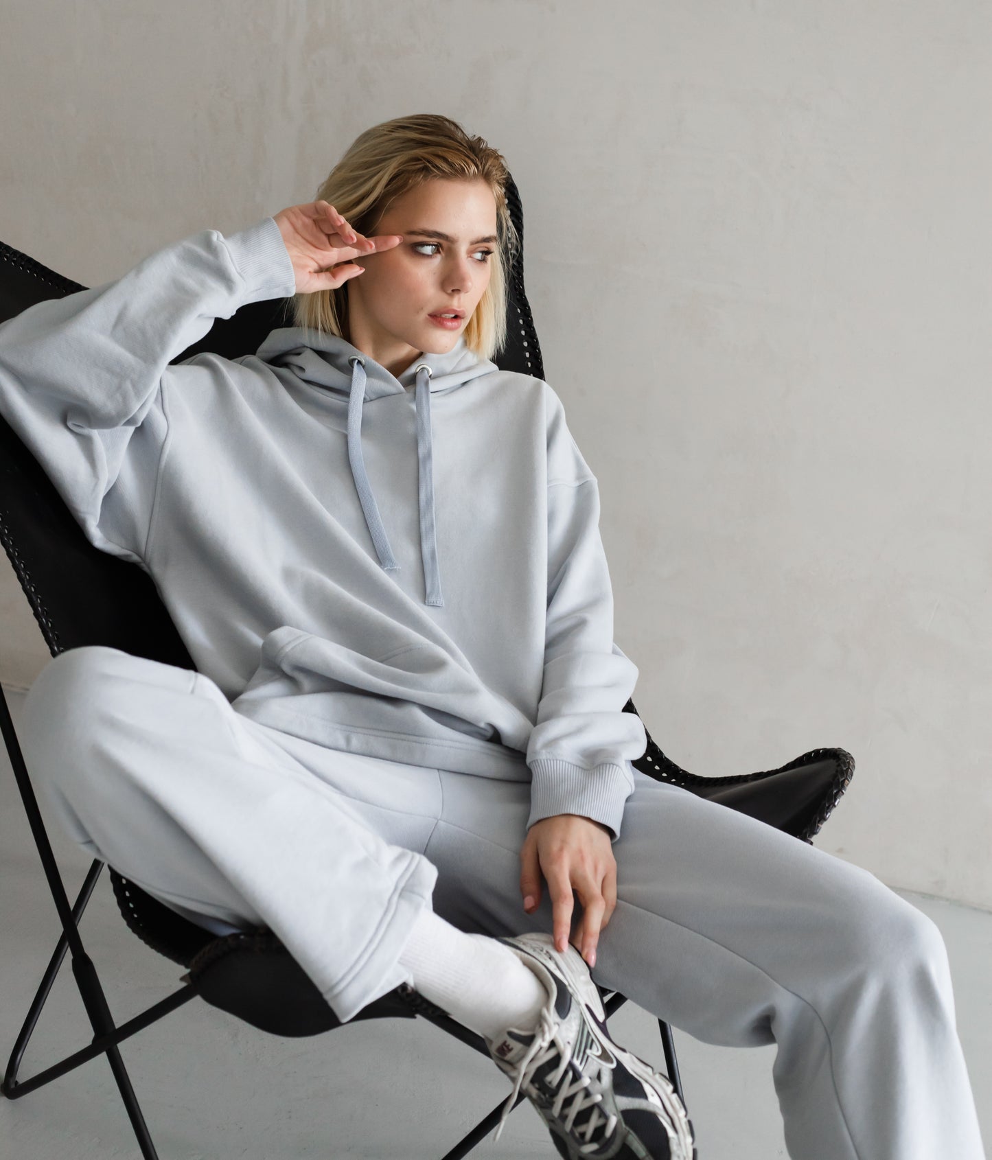 Steel Blue Oversized Hoodie - Cool Comfort & Modern Style