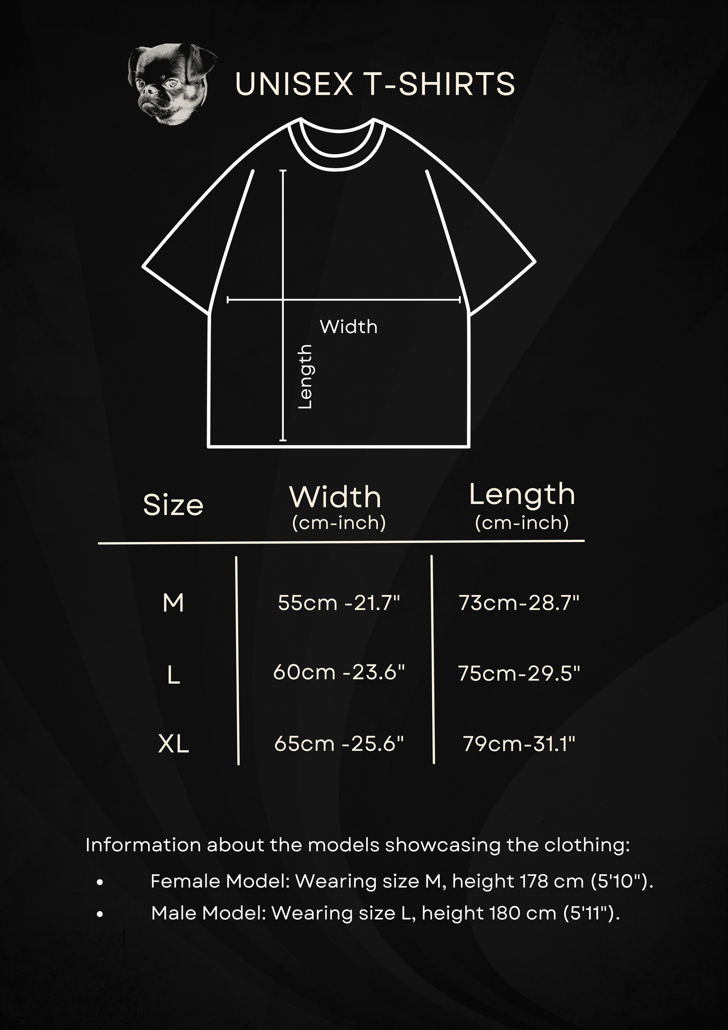 Oversized Unisex Cotton T-Shirt with "Charlie Griffon" Print – Black