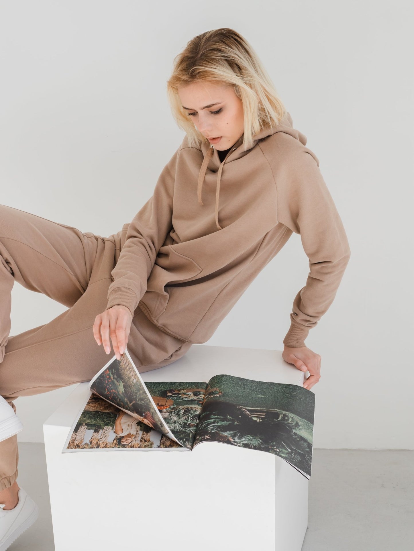 Beige Premium Cotton Hoodie by Zlitay – Cozy & Stylish - Zlitay