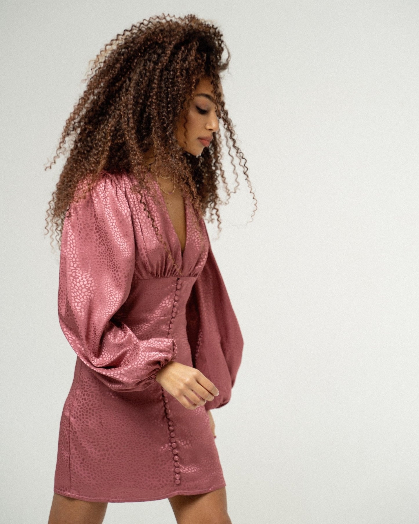 Chic Rose Jacquard Dress by Zlitay - Zlitay