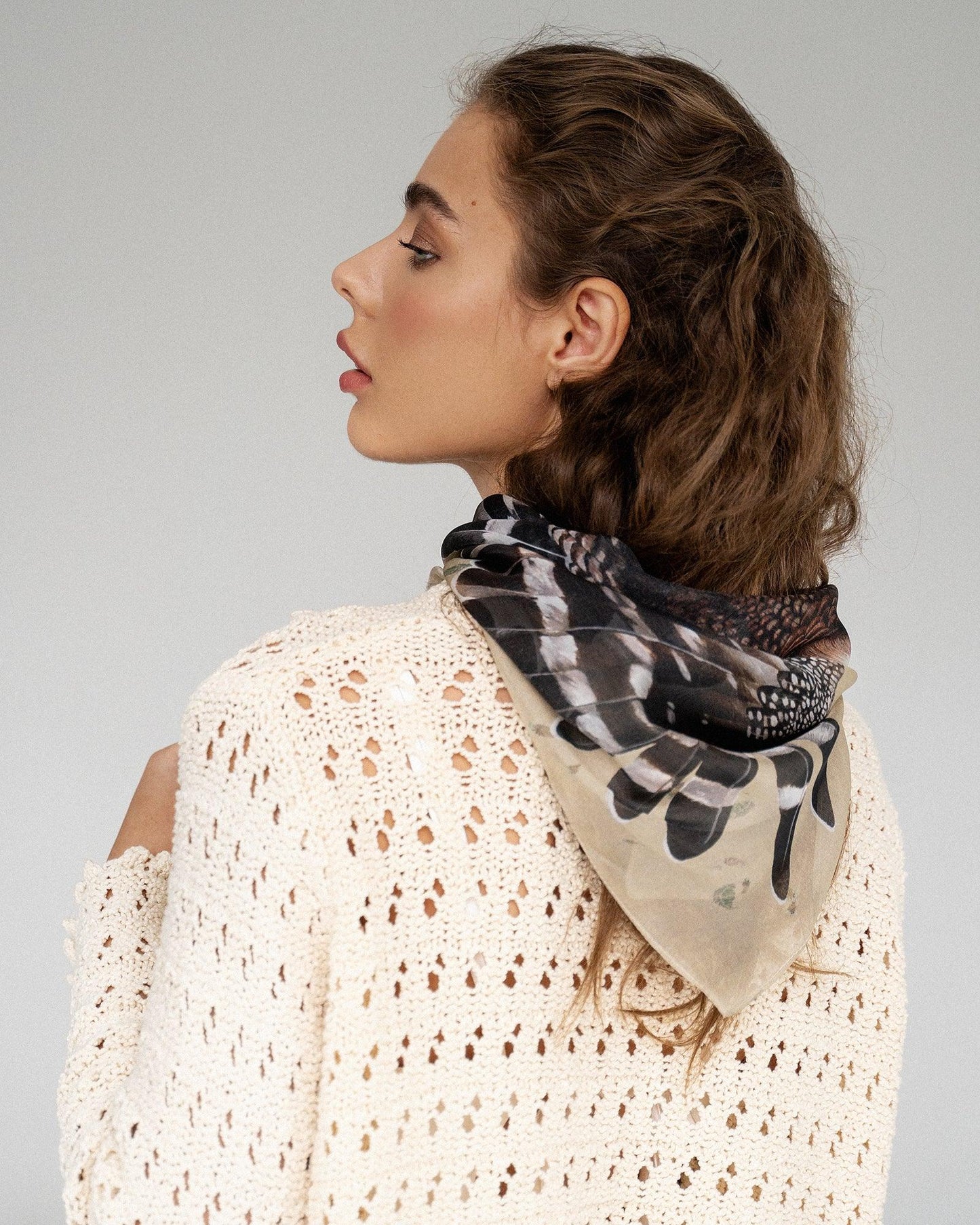 "Hawk" Chiffon Scarf by Zlitay - Zlitay