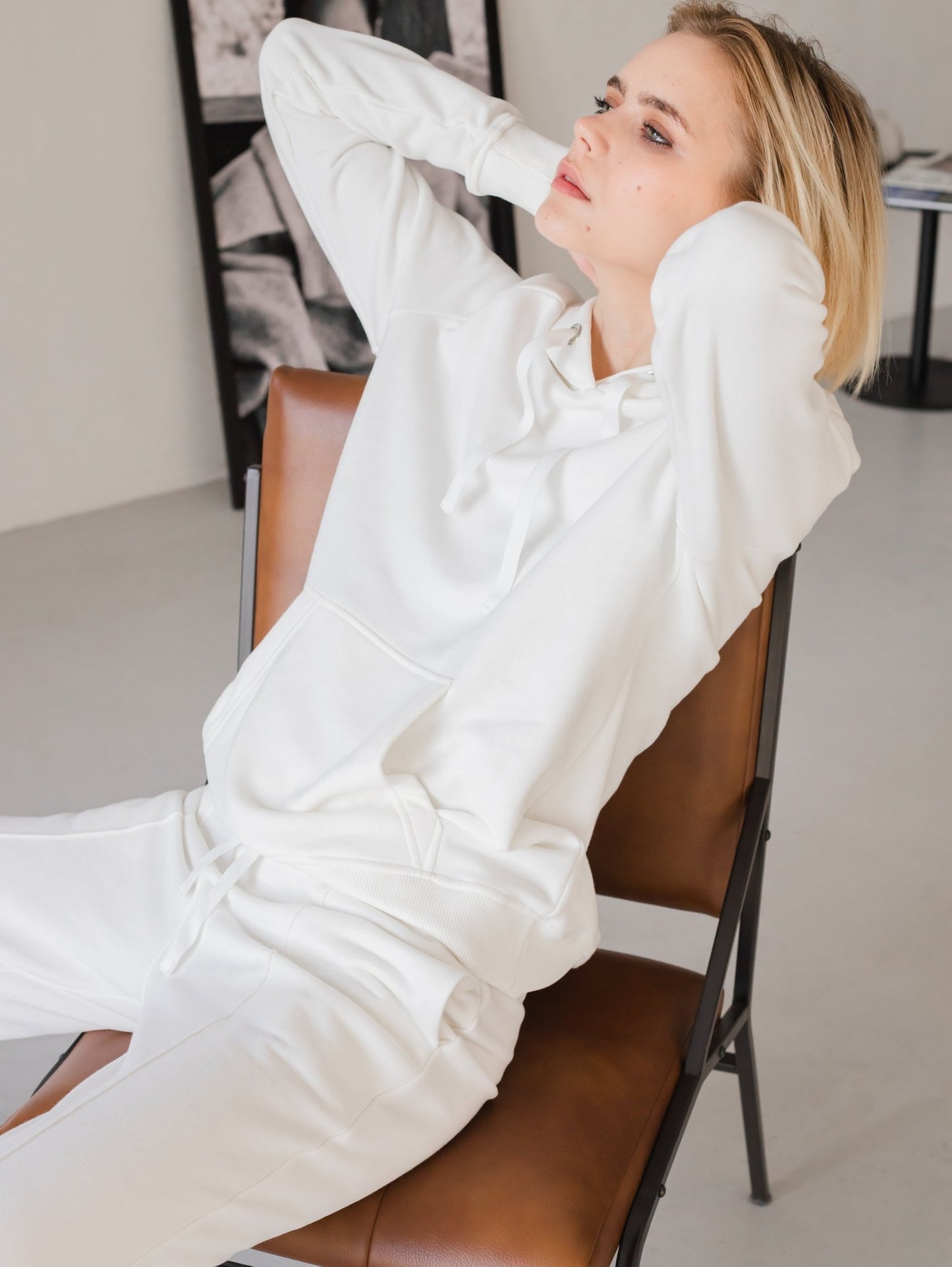 Milky White Cotton Hoodie by Zlitay – Premium Comfort & Classic Style - Zlitay