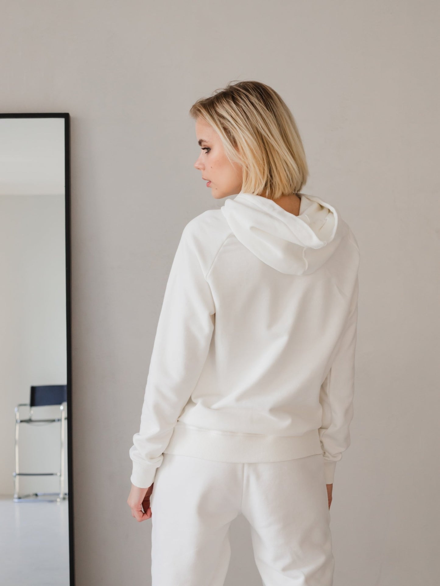 Milky White Cotton Hoodie by Zlitay – Premium Comfort & Classic Style - Zlitay