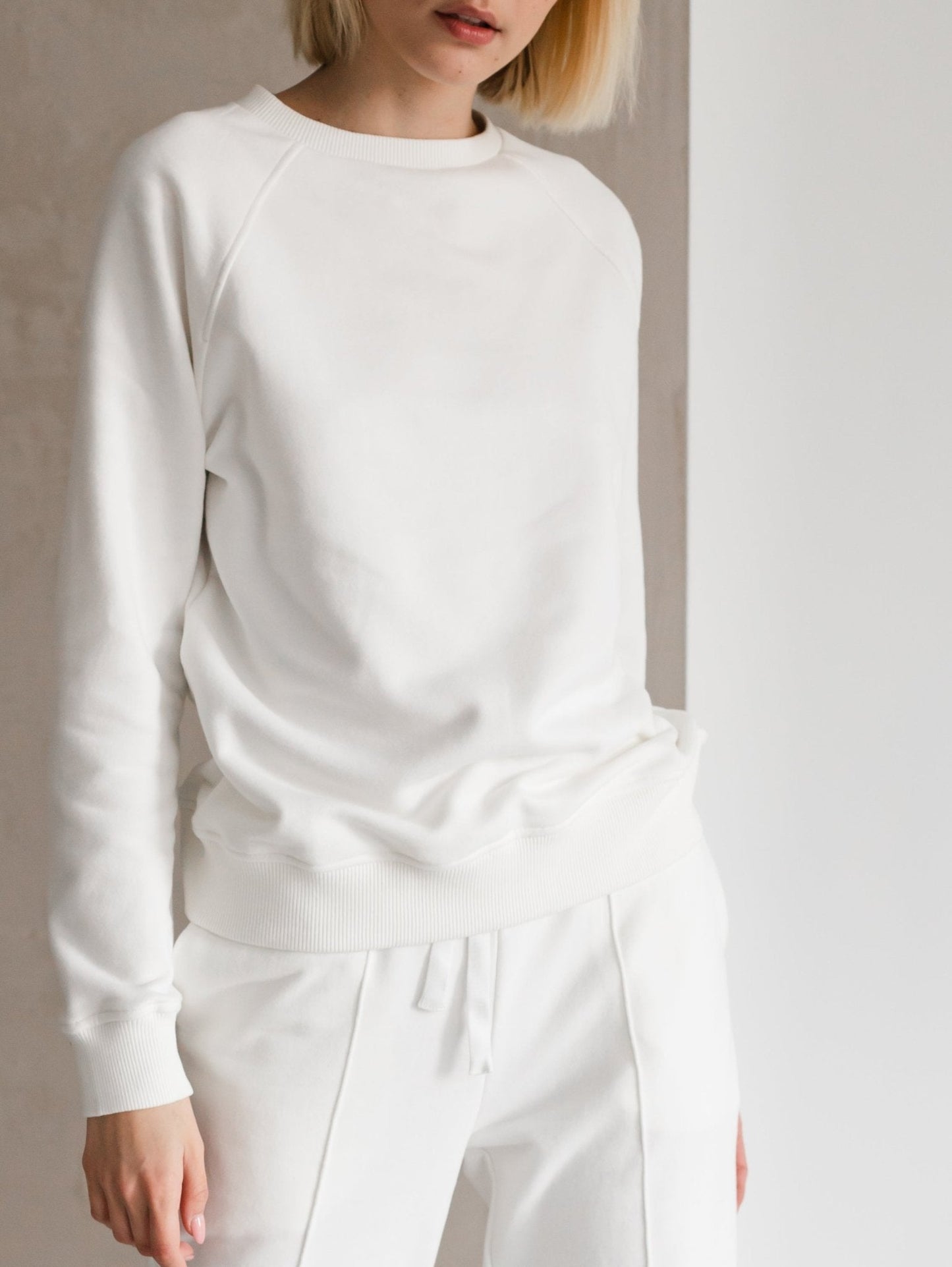 Milky White Cotton Sweatshirt by Zlitay – Premium Quality - Zlitay