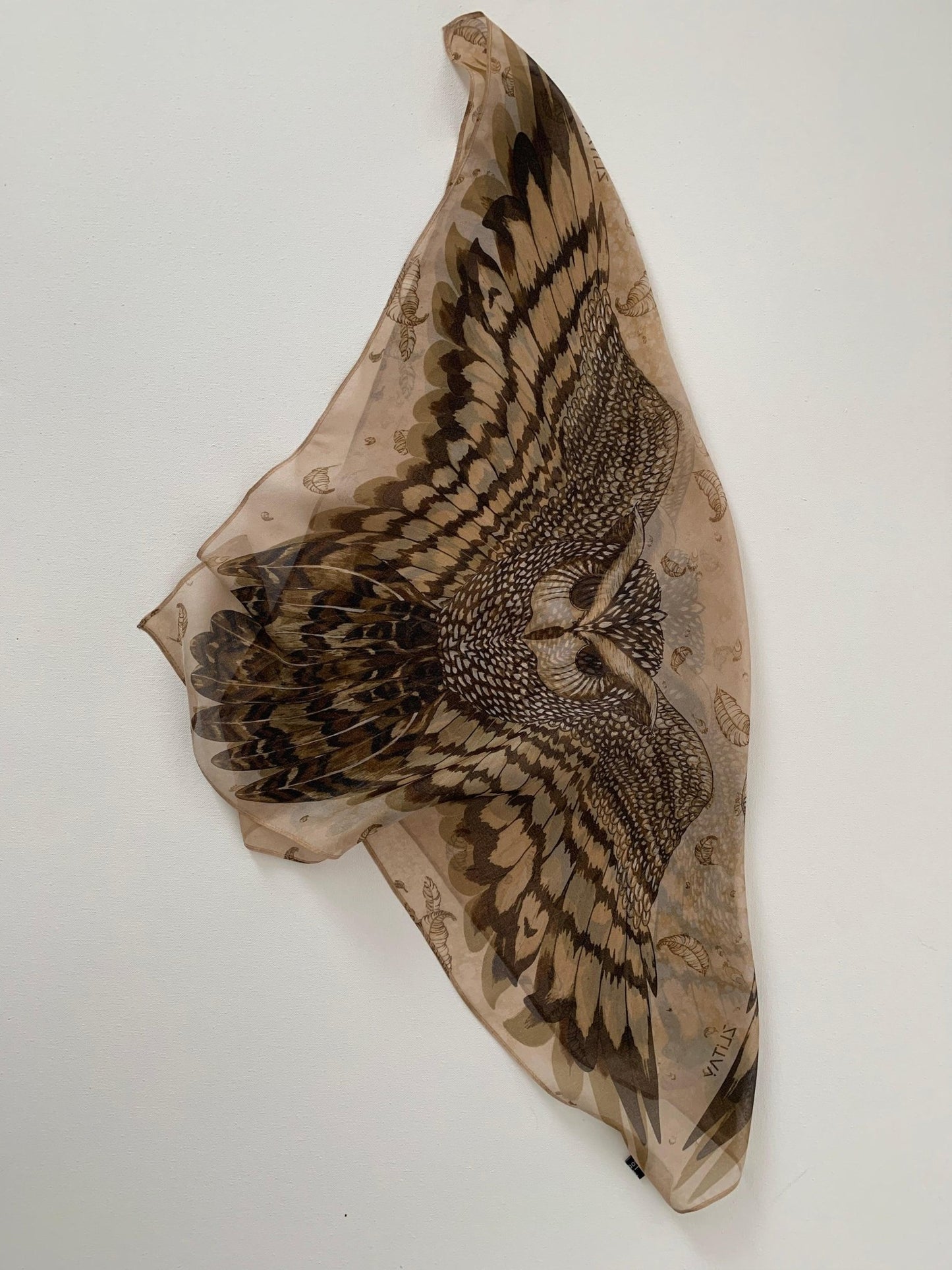 "Mysterious Owl" Chiffon Scarf by Zlitay - Zlitay