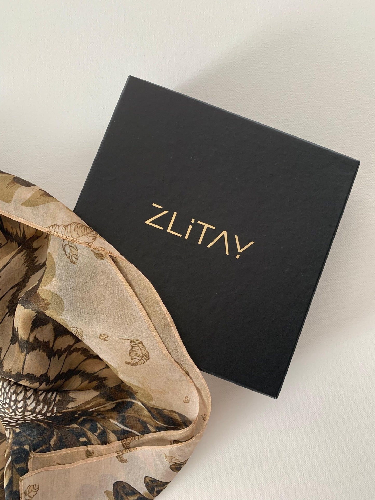 "Mysterious Owl" Chiffon Scarf by Zlitay - Zlitay
