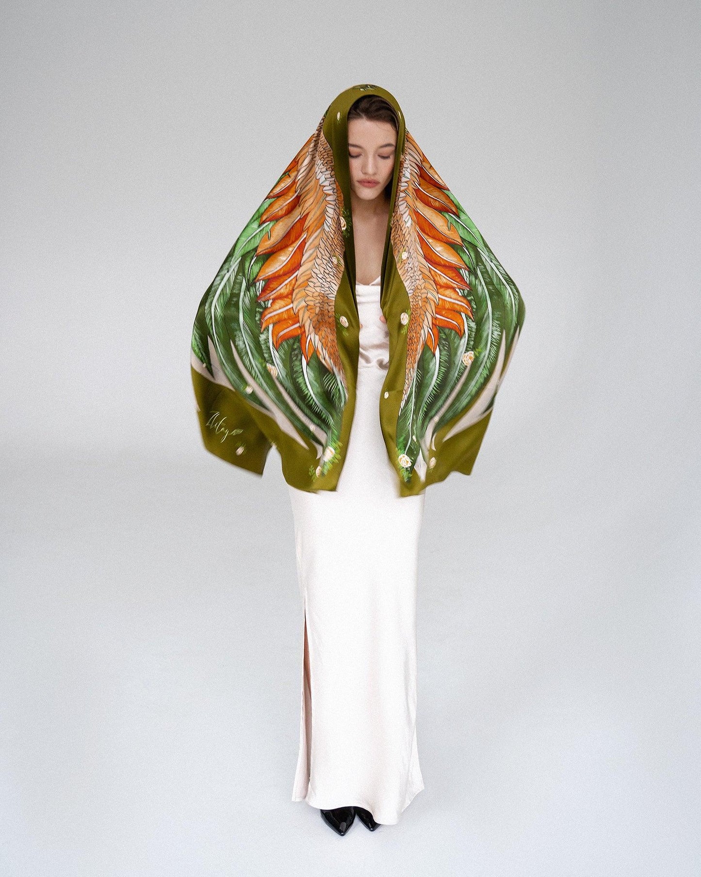 "Olivia" Silk Shawl by Zlitay - Zlitay