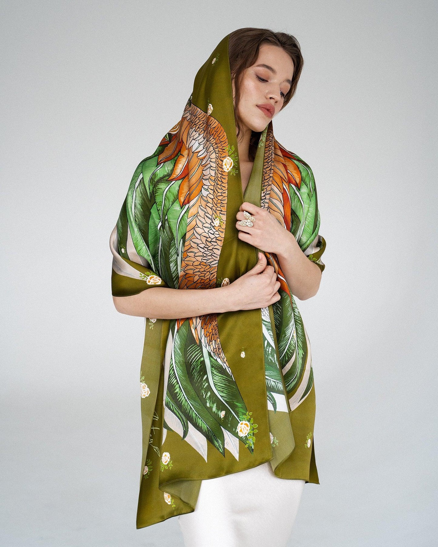 "Olivia" Silk Shawl by Zlitay - Zlitay