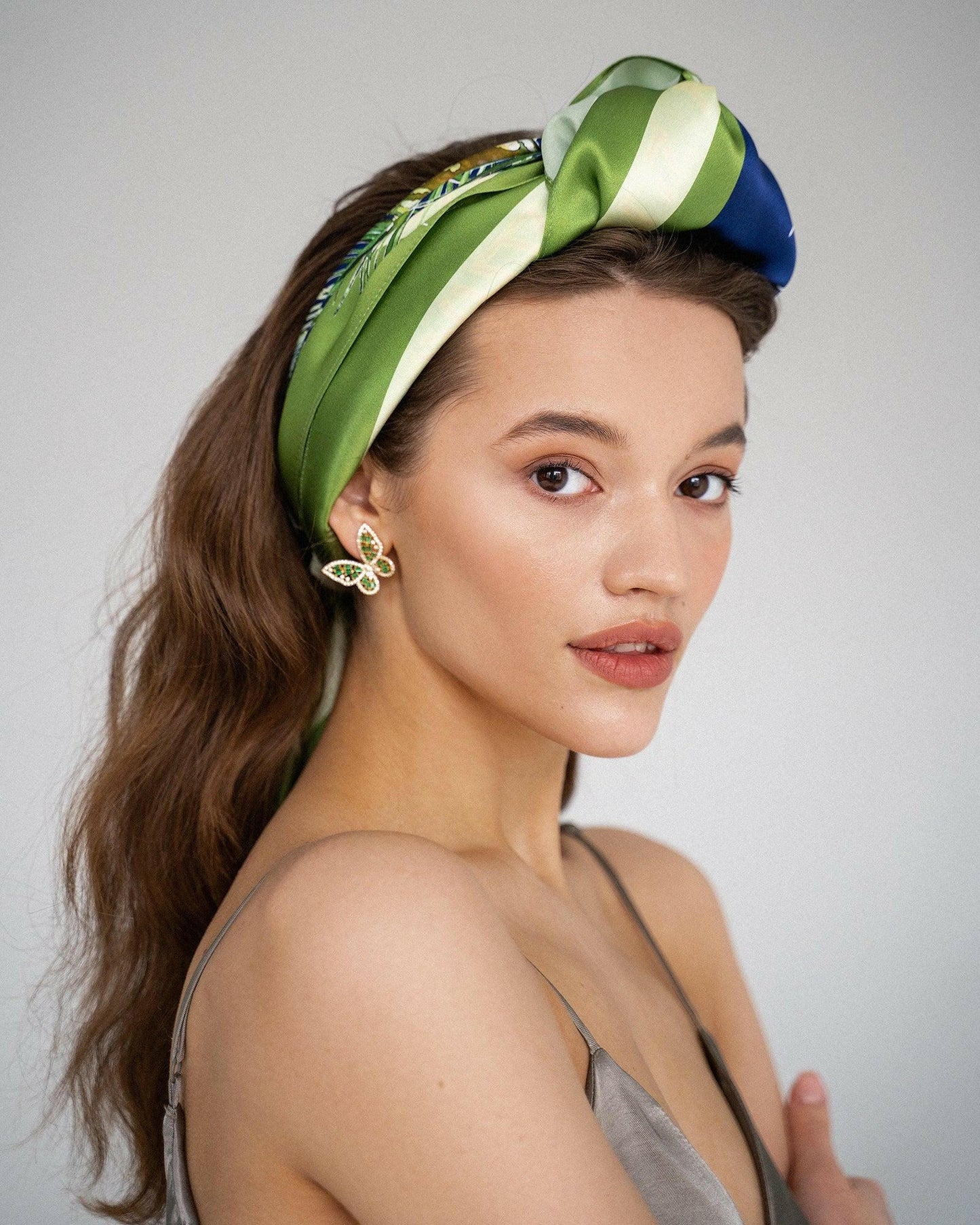Silk Scarf with Peacock Design - Zlitay