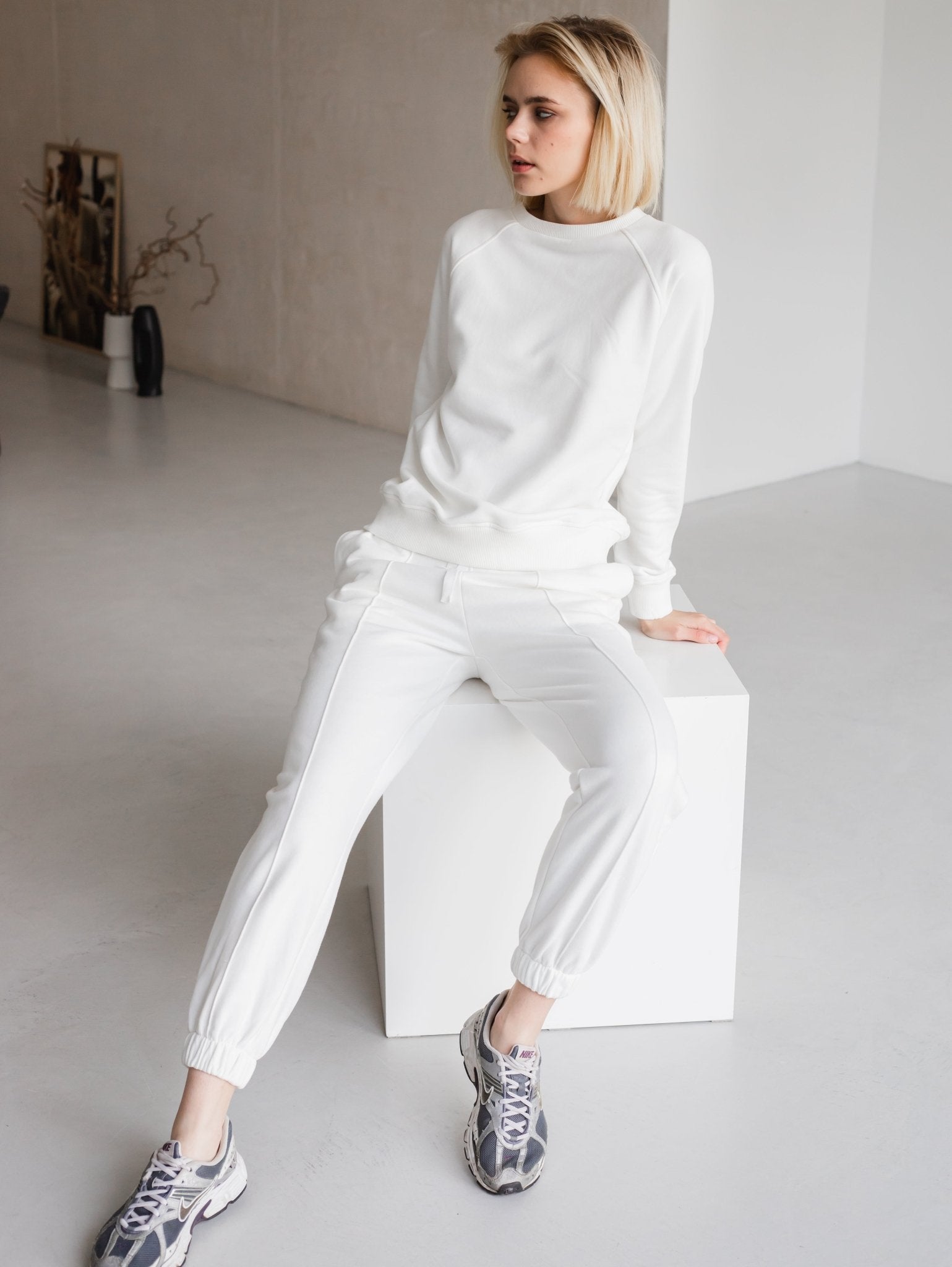 Milky White Cotton Sweatshirt by Zlitay – Premium Quality - Zlitay