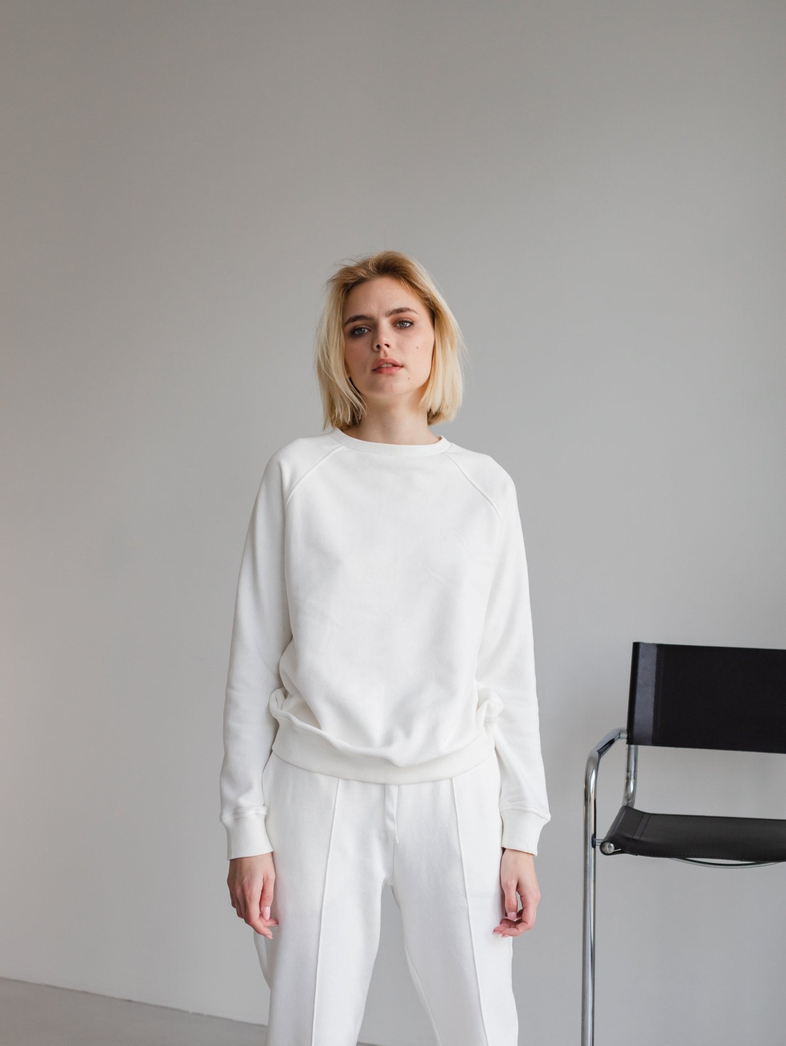 Milky White Cotton Sweatshirt by Zlitay – Premium Quality - Zlitay